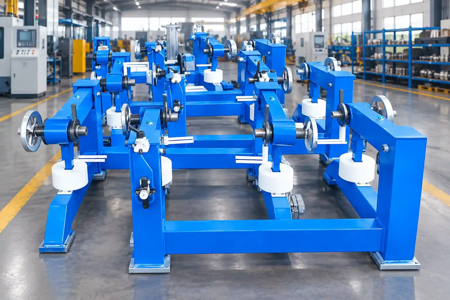 Blue Industrial Roller Fixture in Modern Factory (4)